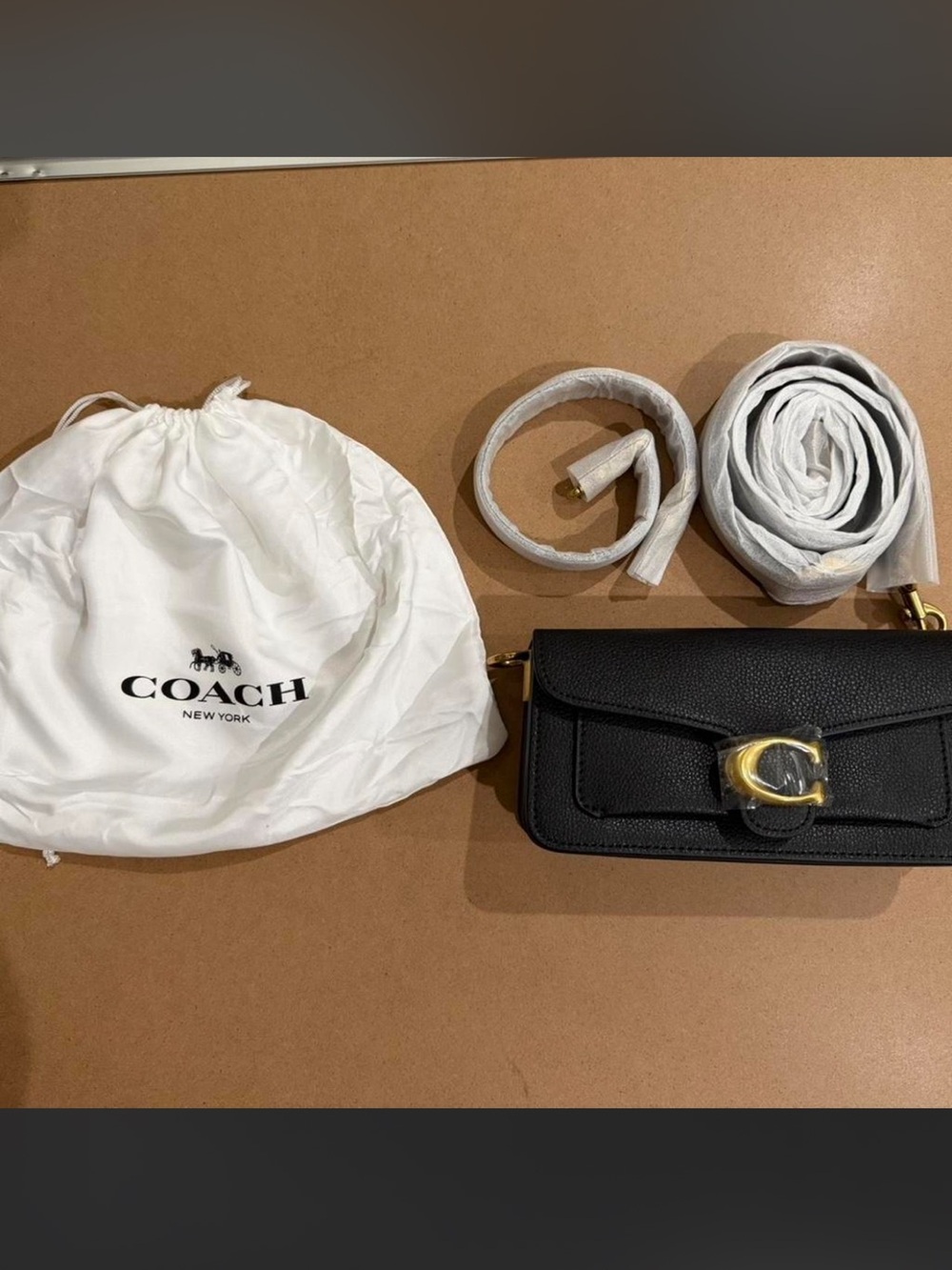 Black Tabby 20 Coach with Gold accents